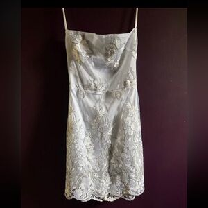 Lucy in the Sky white lace mini dress